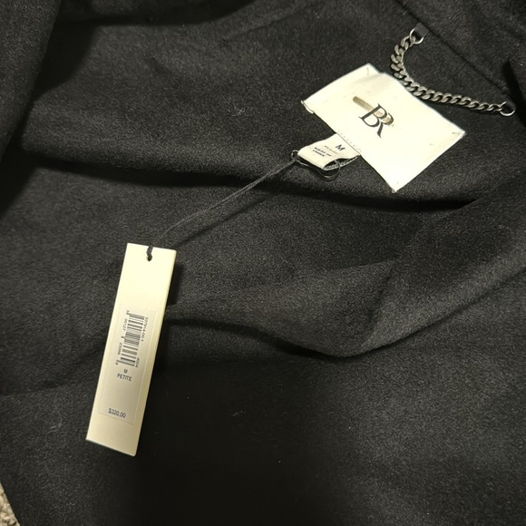 NWT! Banana Republic Black DOUBLE-FACED WRAP COAT 🔹 - Picture 10 of 11